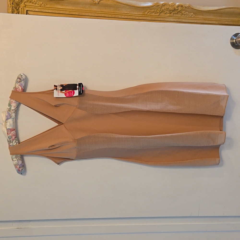 Women's Shapewear Slip Dress - Tan
